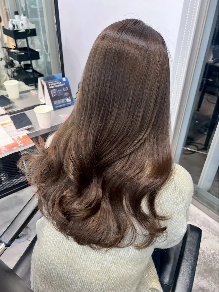 ☁️ダブルカラー☁️bleach(全頭)+color🫧長さが鎖骨下の方🎀の写真