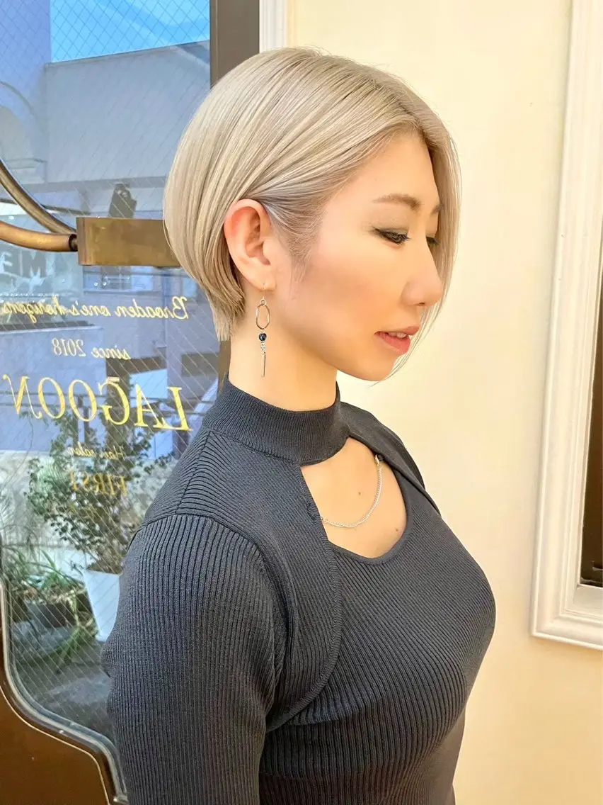 ショート ショートボブ ハンサムショート 丸みショート ボブ ショートヘア ✨️髪質改善＆艶カラ ー✨️Yudaiのヘアスタイル