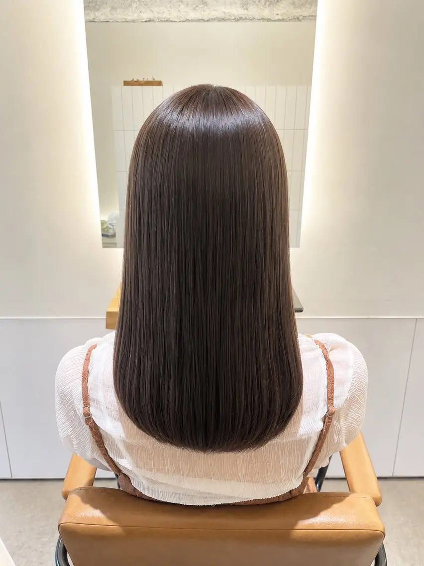 カラー 透明感カラー 髪質改善 パーソナルカラー診断 中野渡 真利那のヘアスタイル