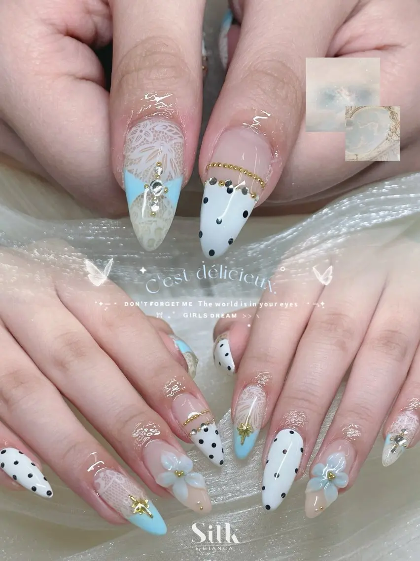 ネイル ハンドネイル 𝐒𝐢𝐥𝐤 🎀𝐚𝐧𝐧𝐚のネイルデザイン