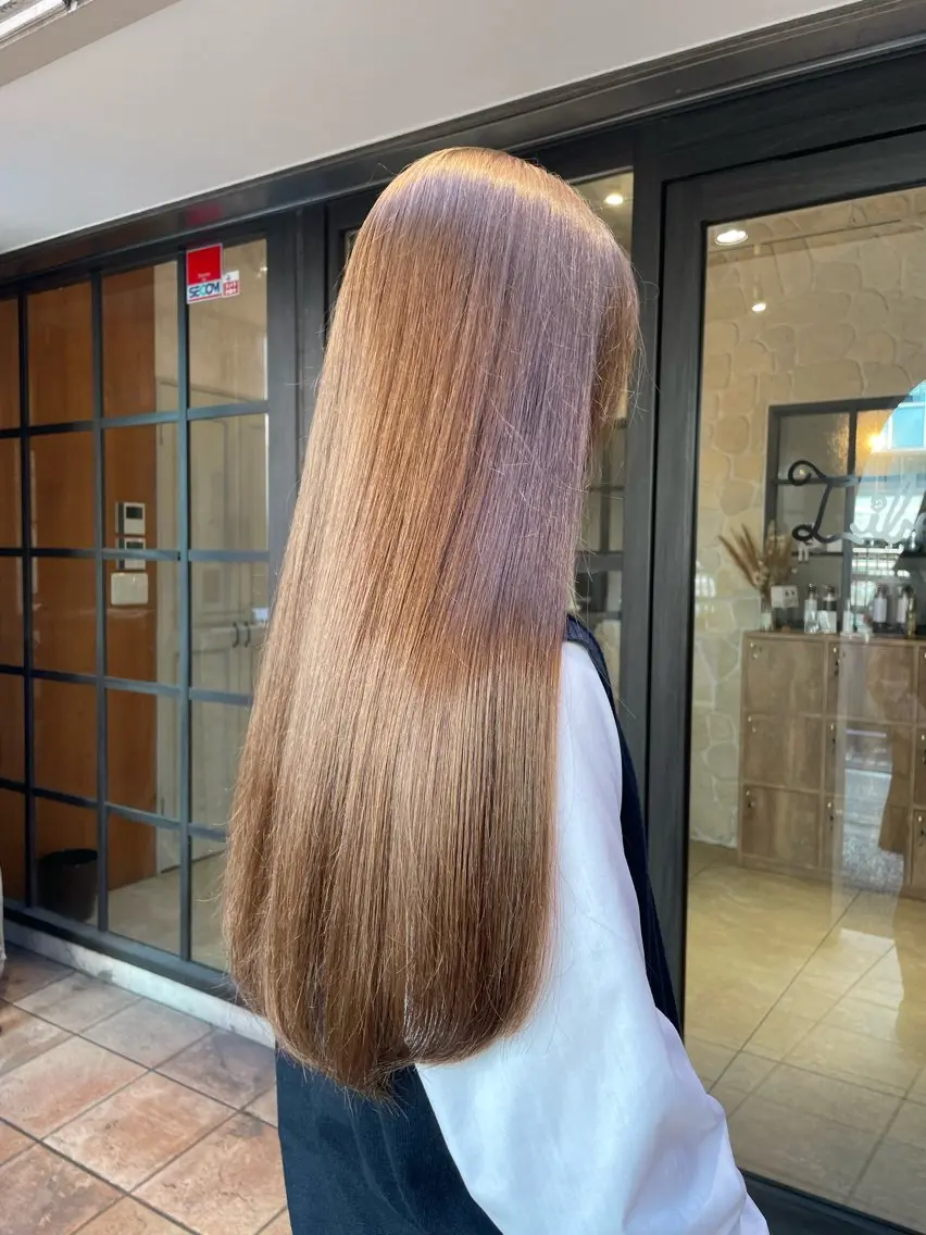 ロング ヘアカラー 髪質改善カラー🫧 横浜/liberteのヘアスタイル