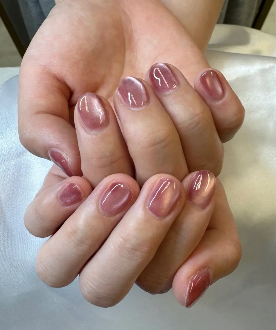 ネイル フットネイル フレンチネイル ジェルネイル ガラスフレンチ グラデーション Queeens nailのネイルデザイン