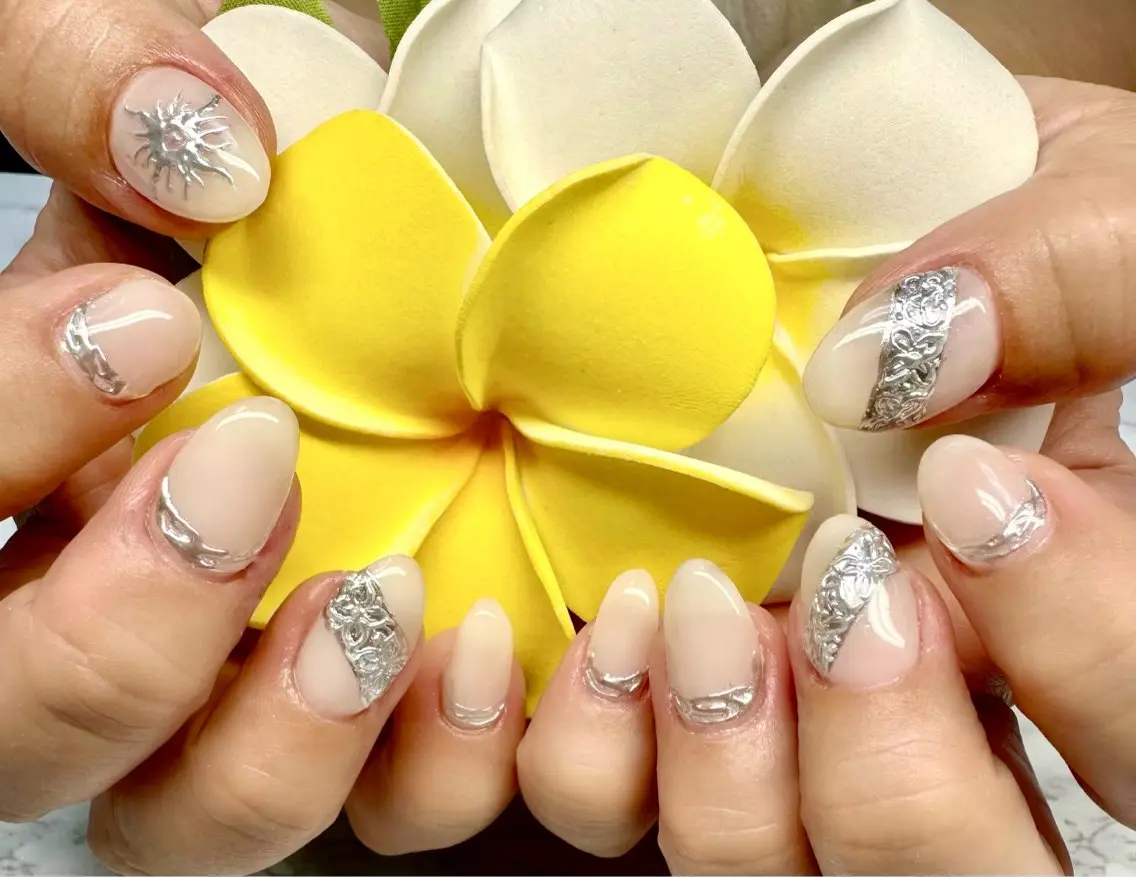 ネイル オーロラネイル ニュアンスネイル 夏ネイル Mai’s nailのネイルデザイン