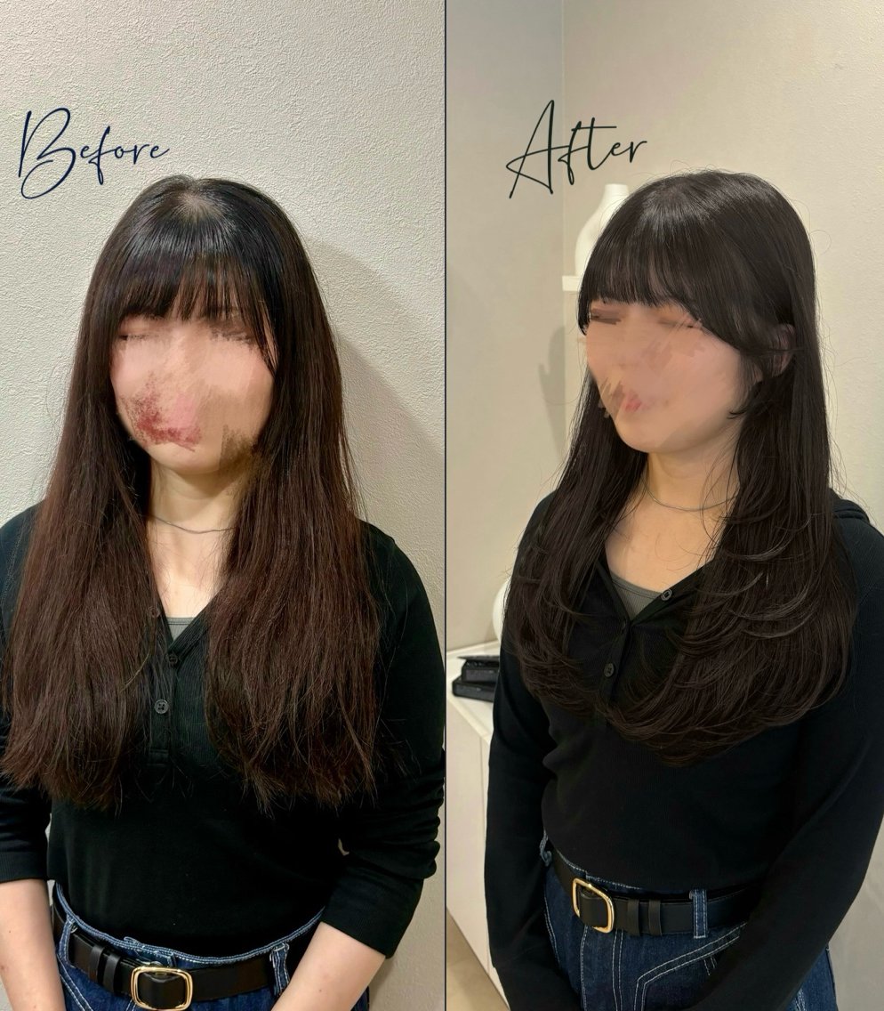 ロング カラー パーマ ヘアアレンジ ロング カット ヘアカラー トリートメント レイヤー/似合わせ YUIのヘアスタイル