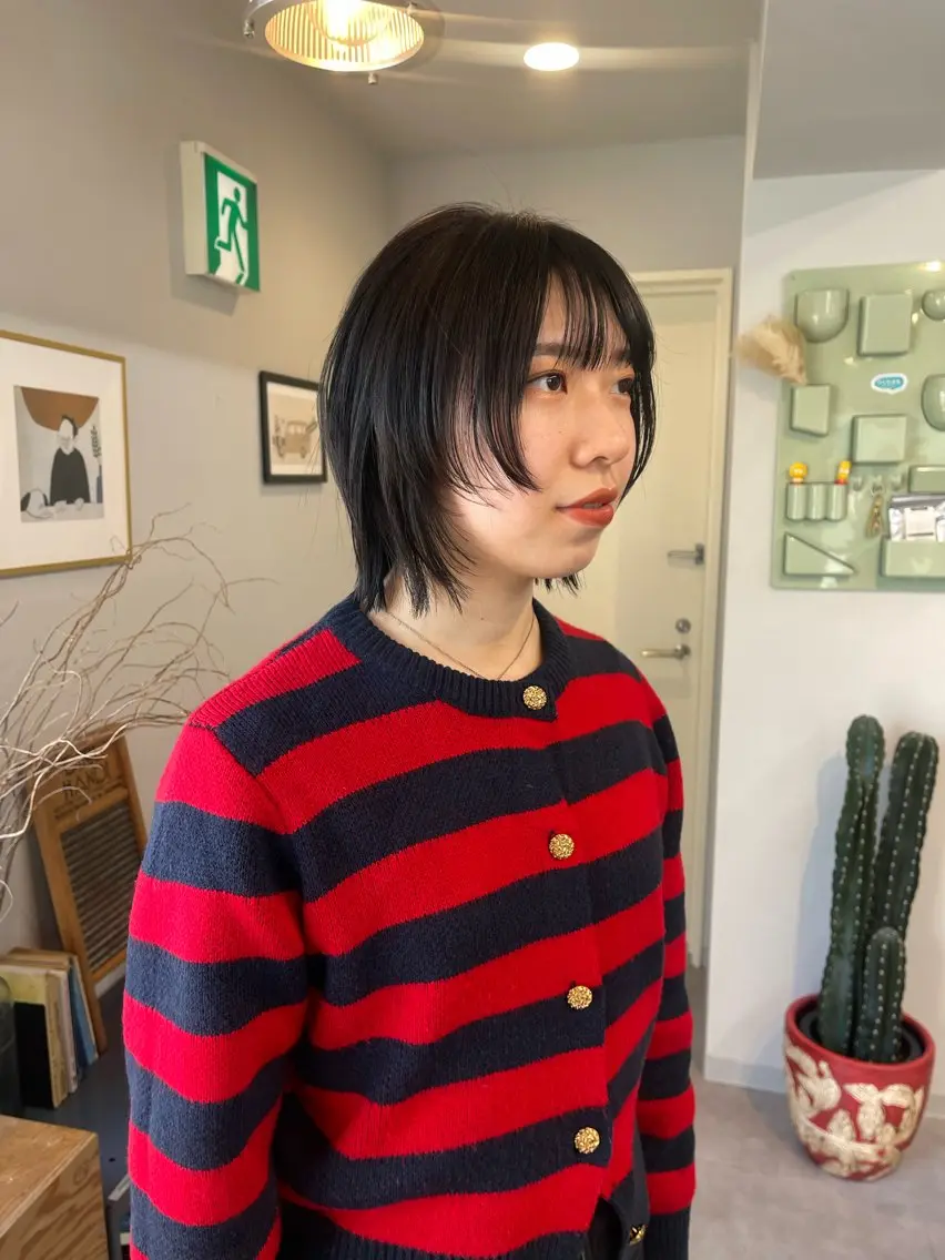 ショート カラー ボブ ウルフカット ウルフボブ カット ヘアカラー トリートメント 丁寧なカウンセリング 🌿KENTA🌿のヘアスタイル