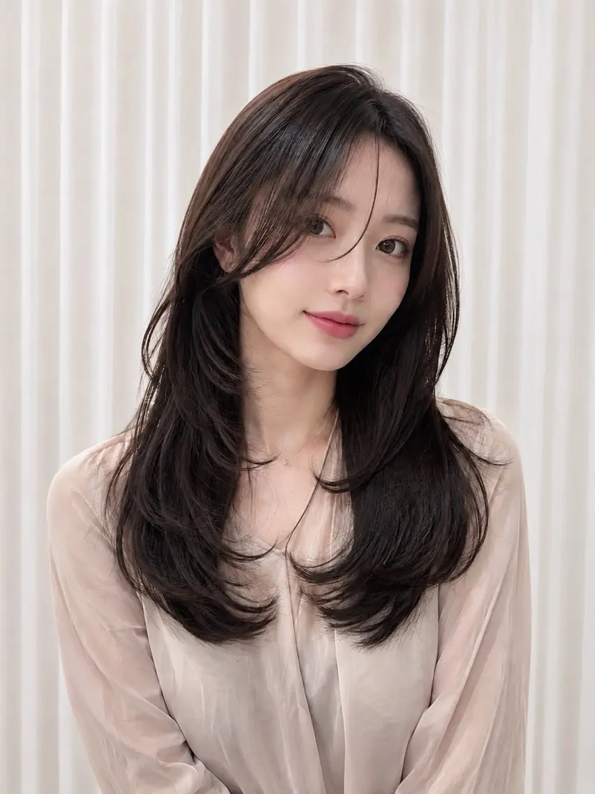 ロング カラー カット ヘアカラー トリートメント ヘッドスパ 💎レイヤー/韓国 💎石戸谷のヘアスタイル