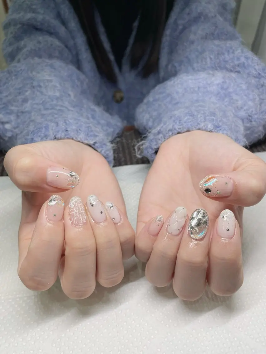 ネイル ツイードネイル Ricnail☾ ayanoのネイルデザイン