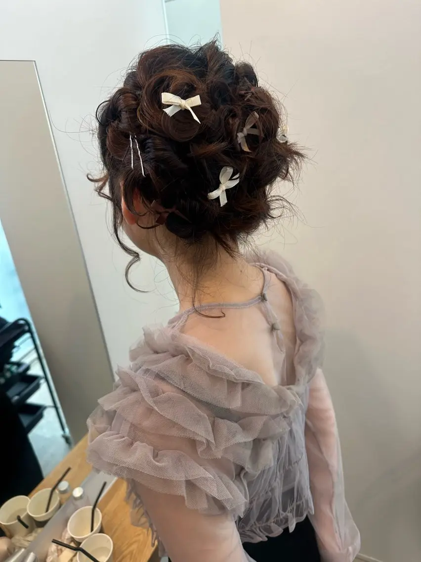 ミディアム ヘアアレンジ ヘアセット レイヤー/ヘアセット 💐nao.のヘアスタイル