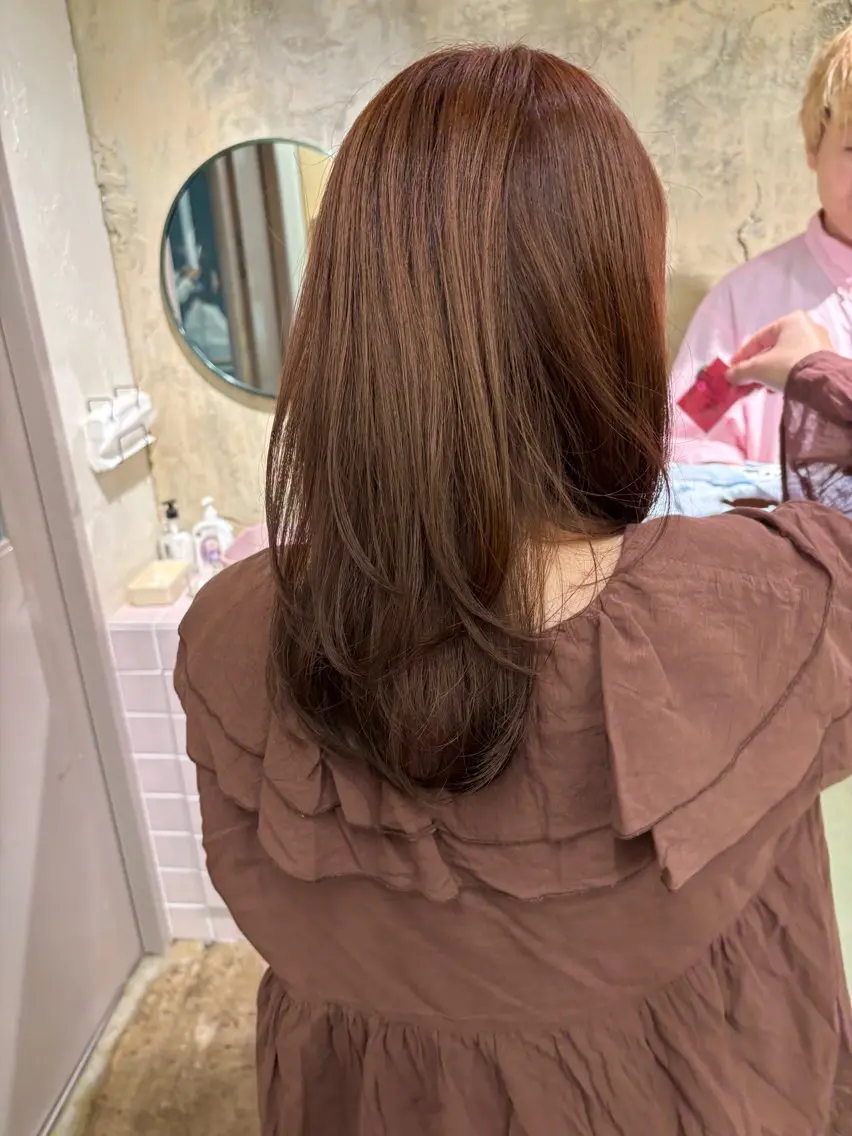 ミディアム カラー レイヤーカット カット ヘアカラー トリートメント 美空🐇 レイヤー / 透明感カラー🩰のヘアスタイル