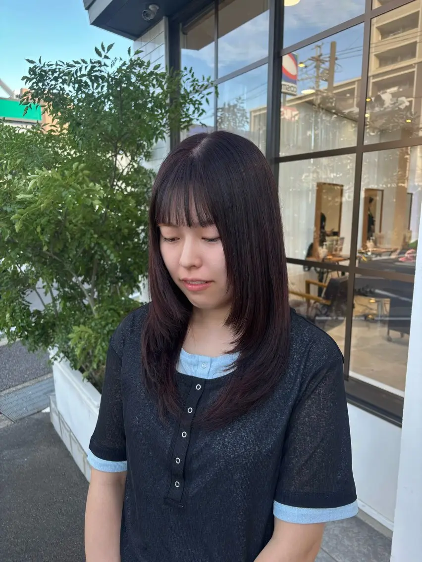 ロング カラー レイヤーカット カット ヘアカラー トリートメント 丸山 聖愛 /星ヶ丘/名古屋のヘアスタイル