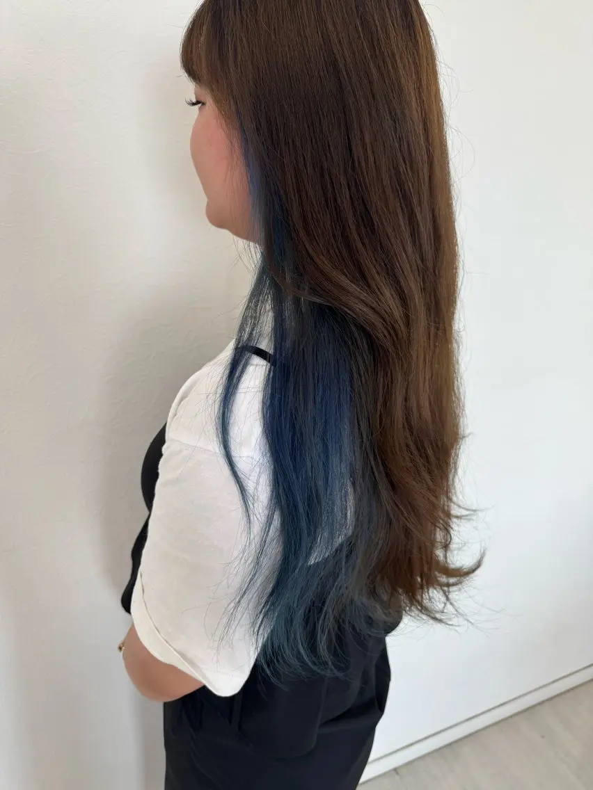 ロング カラー インナーカラー パーマモデル募集中 ななみのヘアスタイル