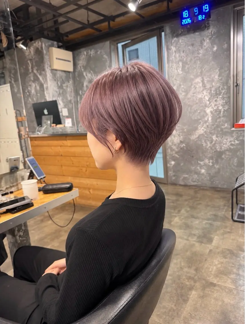 ショート カット ヘアカラー トリートメント ヘッドスパ ヘアセット 🩵必ず可愛く ボブ／ショート🩵のヘアスタイル
