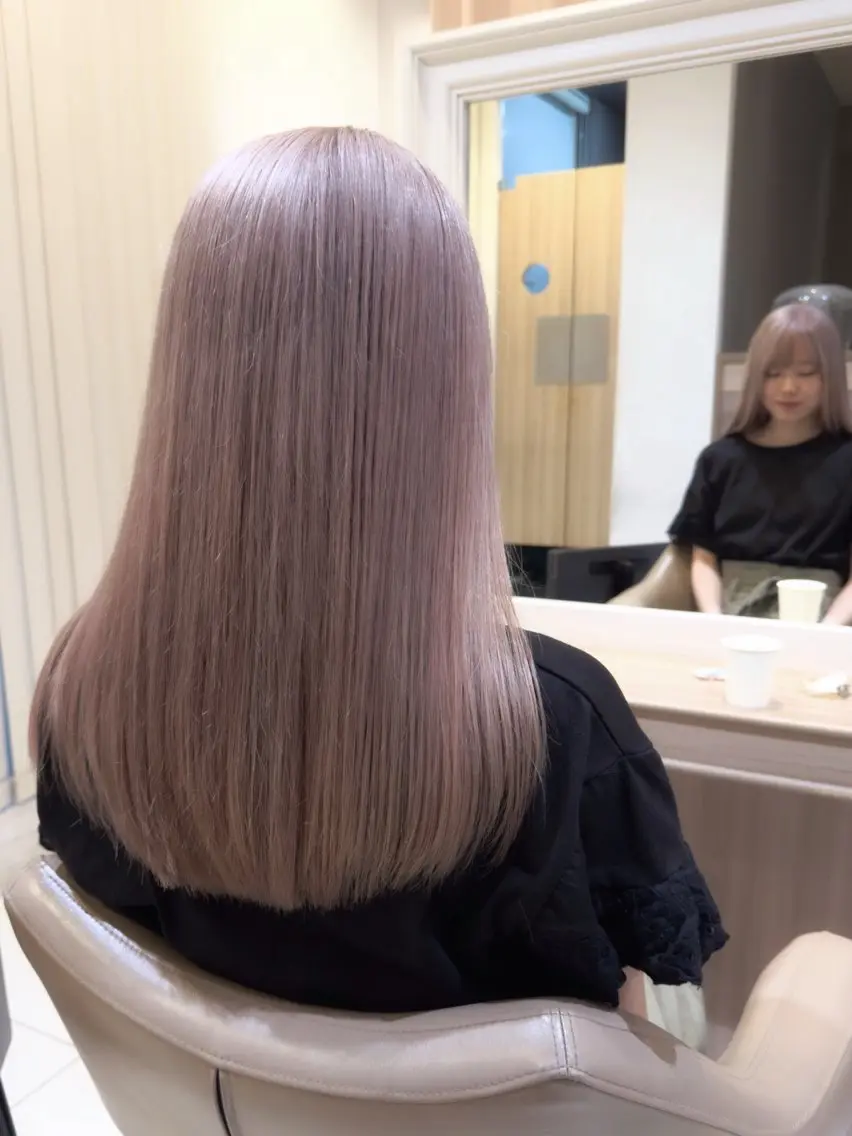 ミディアム カラー ヘアカラー トリートメント 骨格・生え癖補正✂︎ ウエモト タクのヘアスタイル