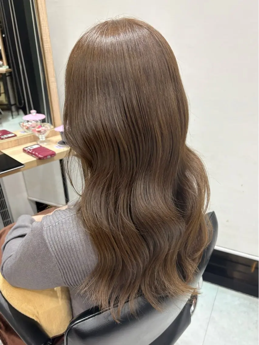ロング カラー うる艶カラー/恵比寿 ベージュ/丸山陽平のヘアスタイル