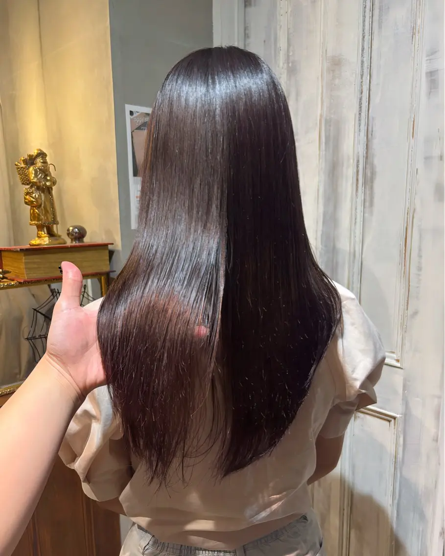 ロング カラー ブラウンカラー ラベンダーカラー カット ヘアカラー トリートメント saya 🌟 レイヤー/ツヤ髪のヘアスタイル