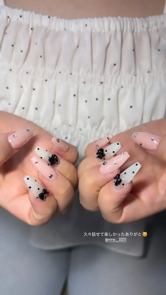ネイル ドット ガーリー ハンドネイル JFYnail ゆいのネイルデザイン