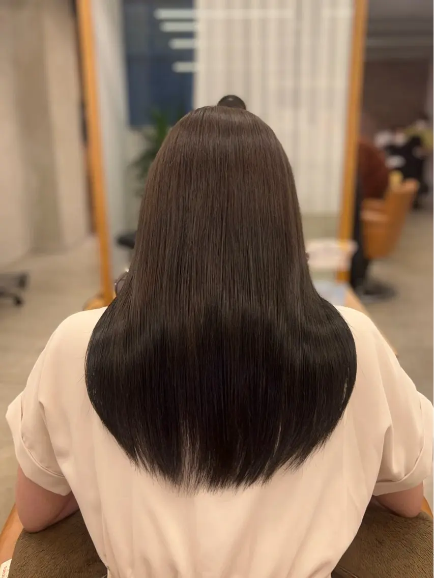 ロング カラー グレージュ オリーブグレージュ オリーブグレー 髪質改善 ロング ヘアカラー トリートメント 🌼髪質改善/透明感 艶髪タケドミのヘアスタイル