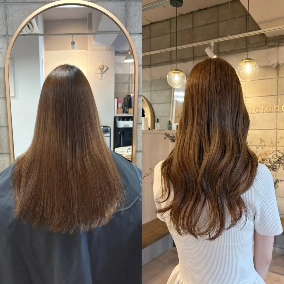 ロング カット ヘアカラー トリートメント 中村 潮音のヘアスタイル