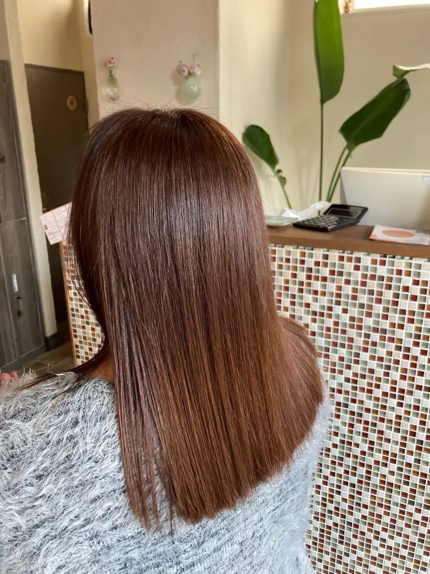 セミロング 髪質改善 トリートメント 酸熱トリートメント 加藤 泰地のヘアスタイル