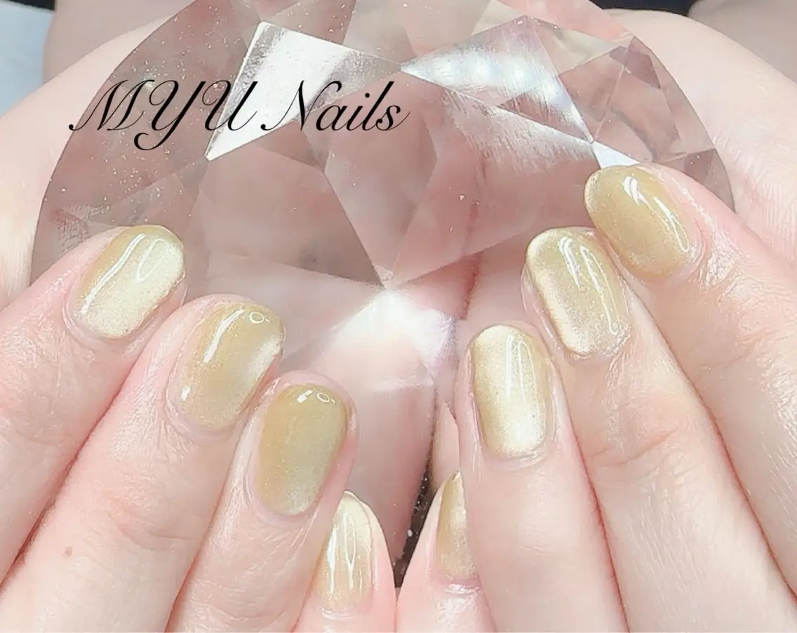ネイル ジェルネイル マグネットネイル 持ち込み ニュアンスネイル パラジェル ニュアンスネイル🌈 MYU Nailsのネイルデザイン