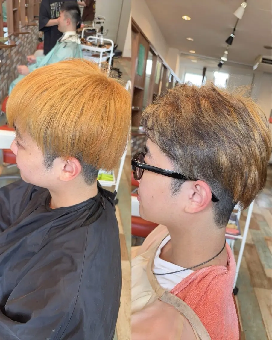 ショート ショートヘア ヘアカラー トリートメント 木村 遼哉のヘアスタイル