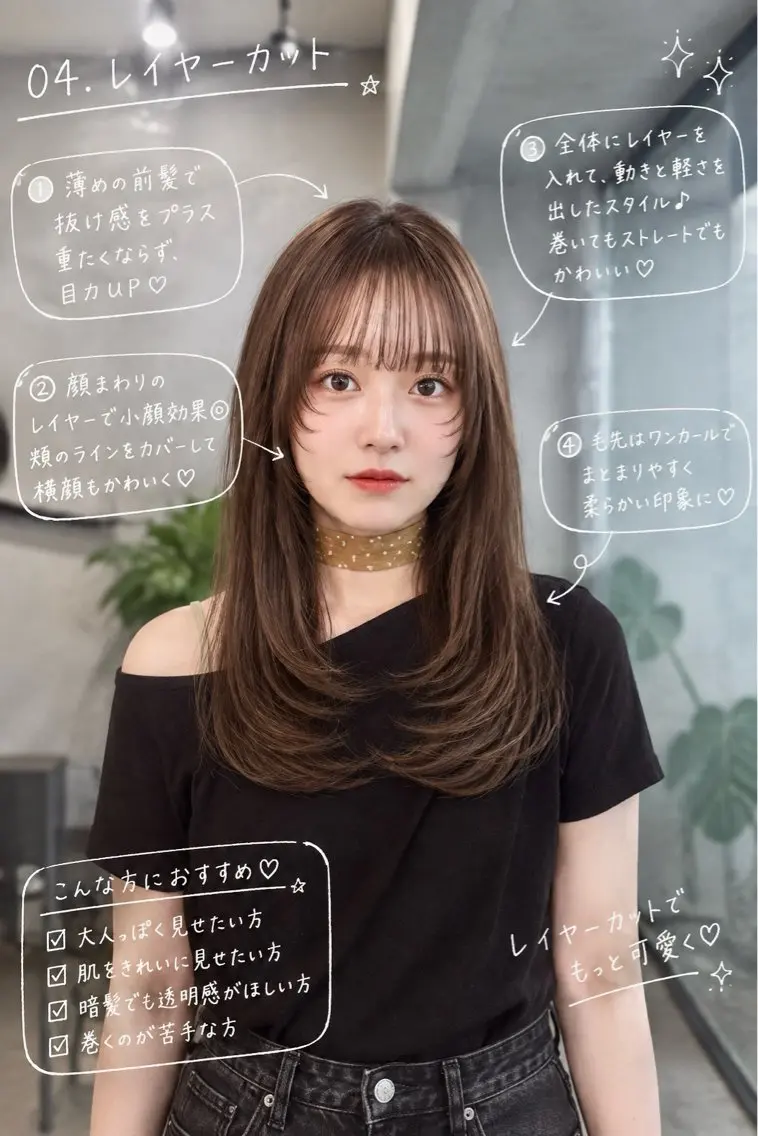 ミディアム カット ヘアカラー トリートメント 🌿透明感カラー カット/ナツミのヘアスタイル