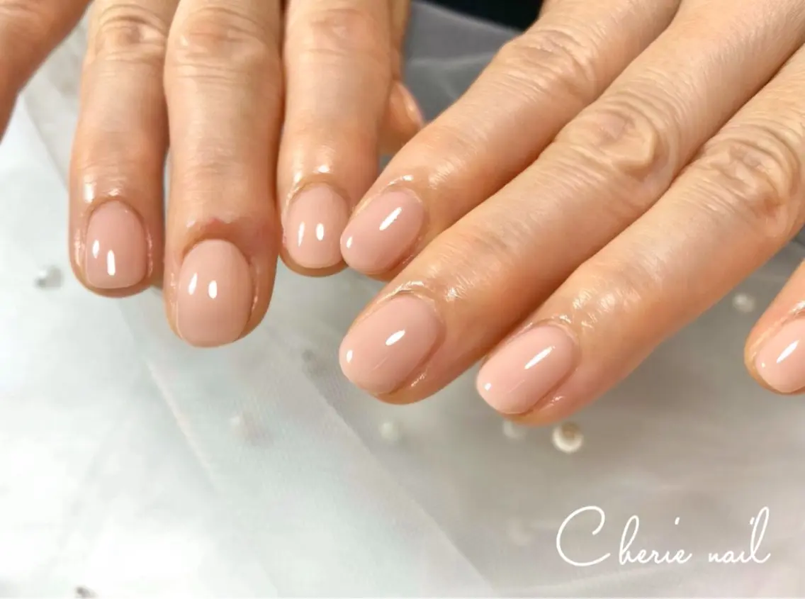 ネイル ジェルネイル オフィスネイル シンプルネイル Cherienail yunaのネイルデザイン