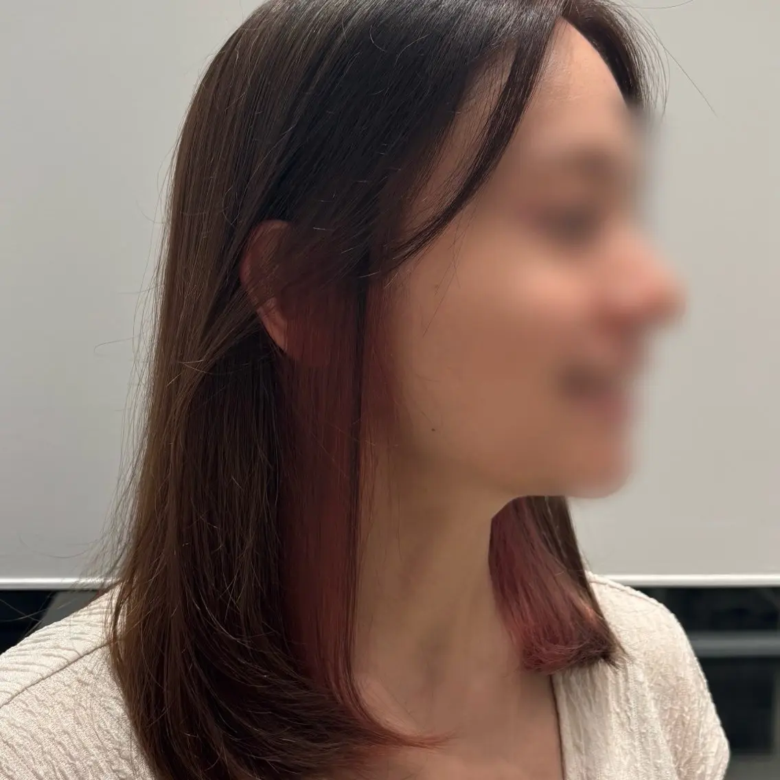 カラー ピンクカラー 小川 優衣のヘアスタイル