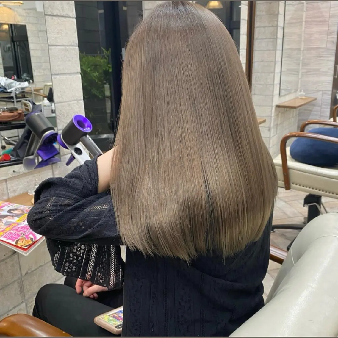 セミロング カラー カット ヘアカラー Hayashi Maiのヘアスタイル