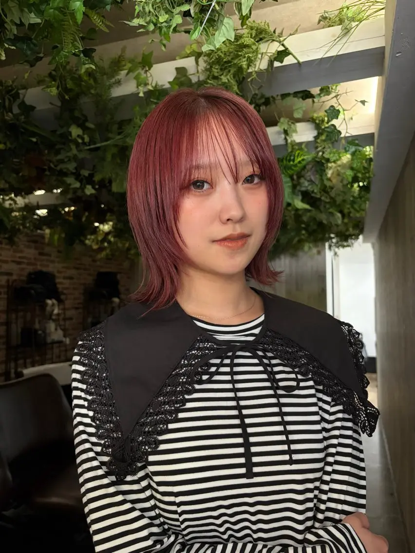 ミディアム カラー ヘアカラー 夢 菜のヘアスタイル
