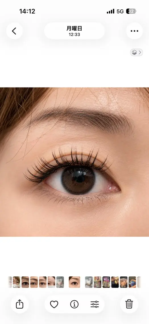 ミディアム マツエク SINCERELY NAIL&eye豊田のマツエク・マツパデザイン