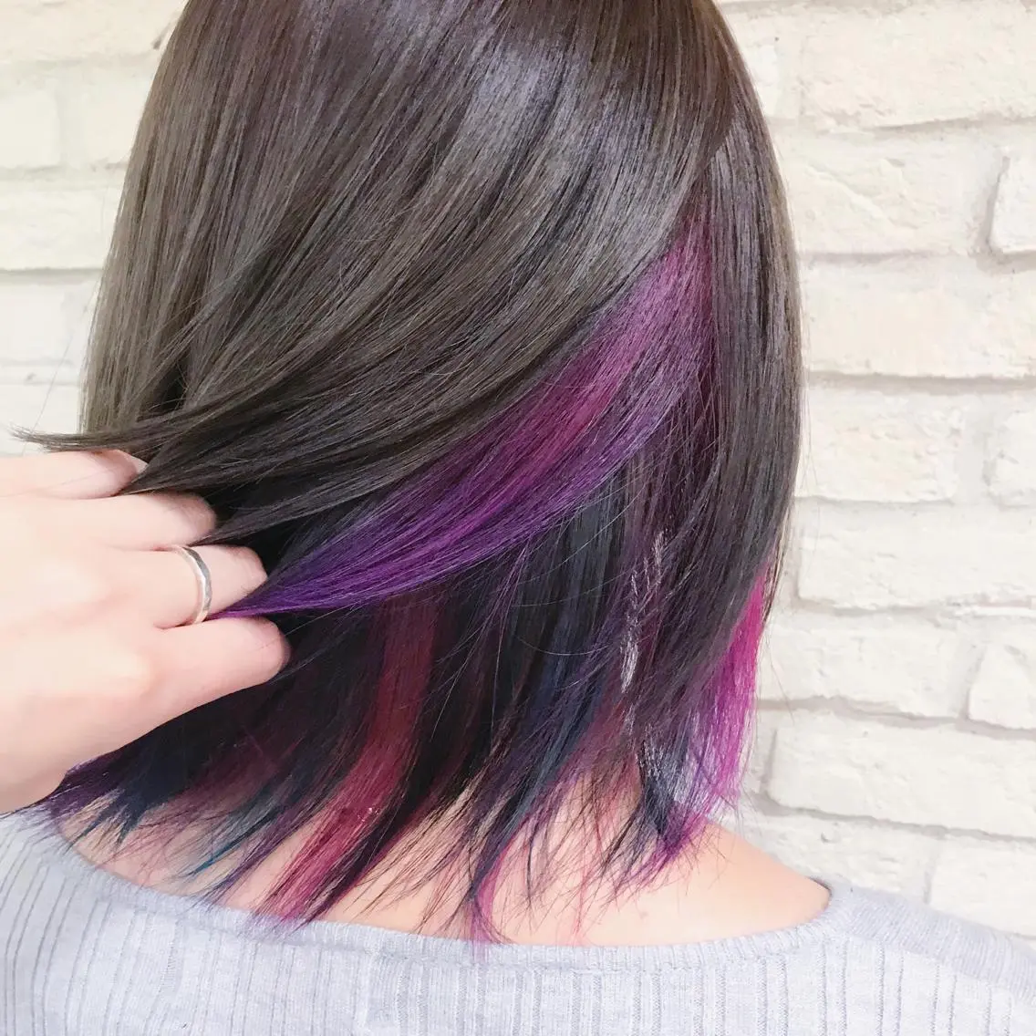 ミディアム カラー インナーカラー ユニコーンカラー ヘアカラー トリートメント 横浜🍒ルーツカラー エクステ／RIEのヘアスタイル