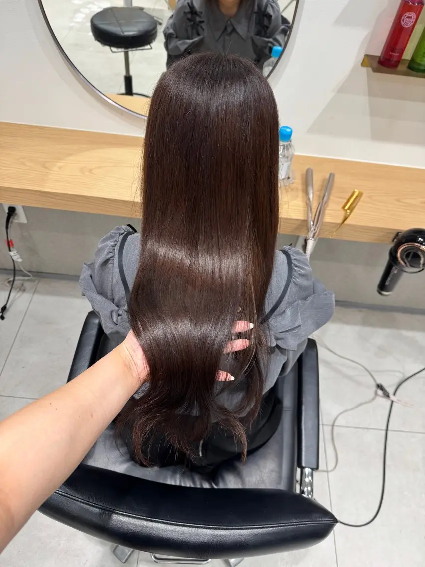 ロング カラー 髪質改善 ヘアカラー トリートメント 福岡美容室/髪質改善 あおいのヘアスタイル