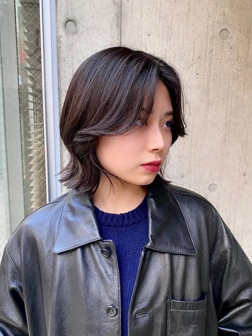 ミディアム カラー カット ヘアカラー トリートメント 似合わせレイヤー/ ケアパーマ/高倉のヘアスタイル