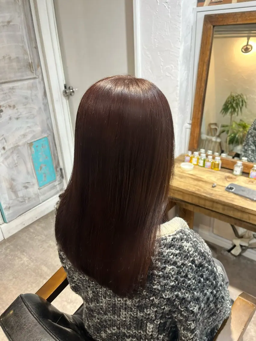 ミディアム 新宿/髪質改善 艶カラー👶Renaのヘアスタイル