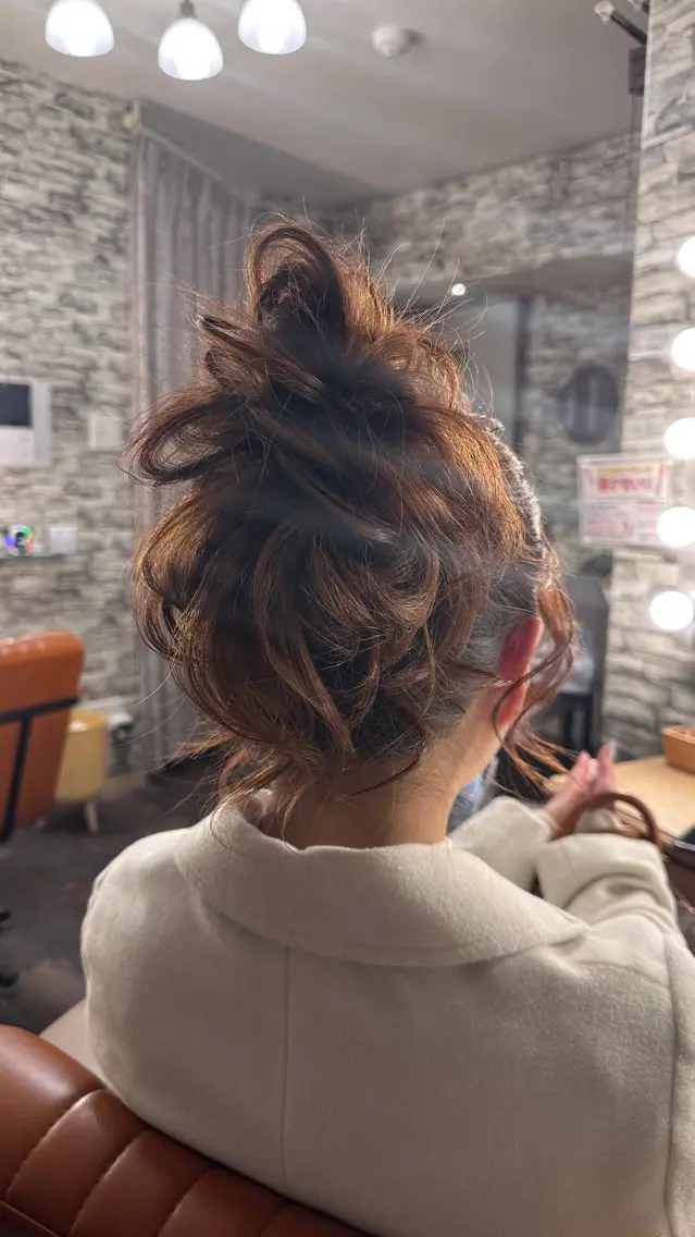 セミロング ヘアアレンジ hair make Lucciのヘアスタイル