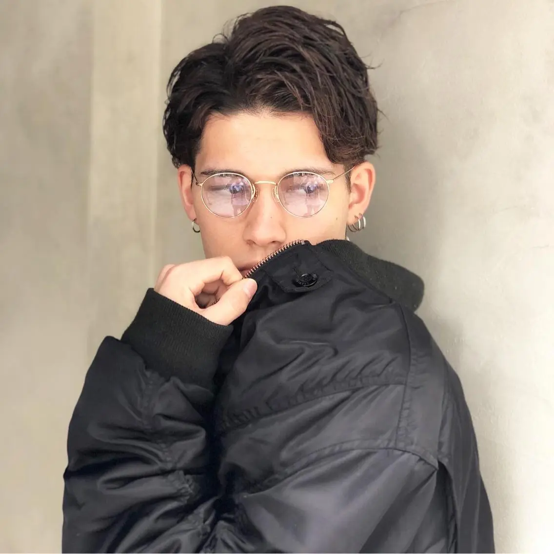 ショート カラー パーマ メンズ 萩原 丈のヘアスタイル