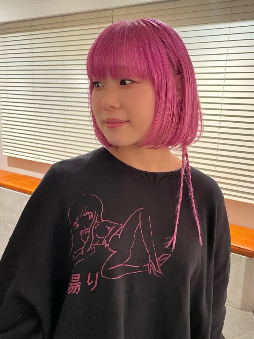 ショート カラー ピンクカラー ヘアカラー トリートメント 優作 〜圧倒的信頼〜のヘアスタイル