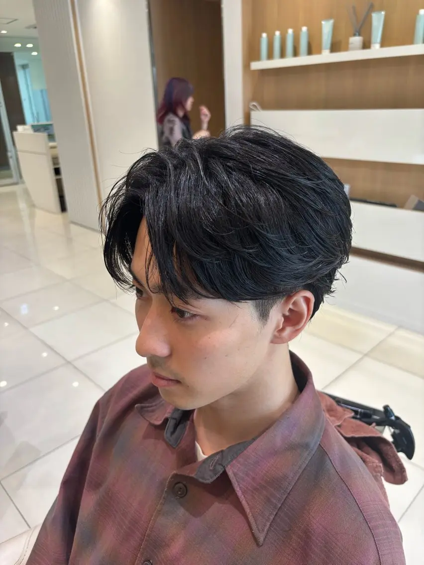 ショート パーマ カット パーマ メンズ比率 90%/林慶太のヘアスタイル