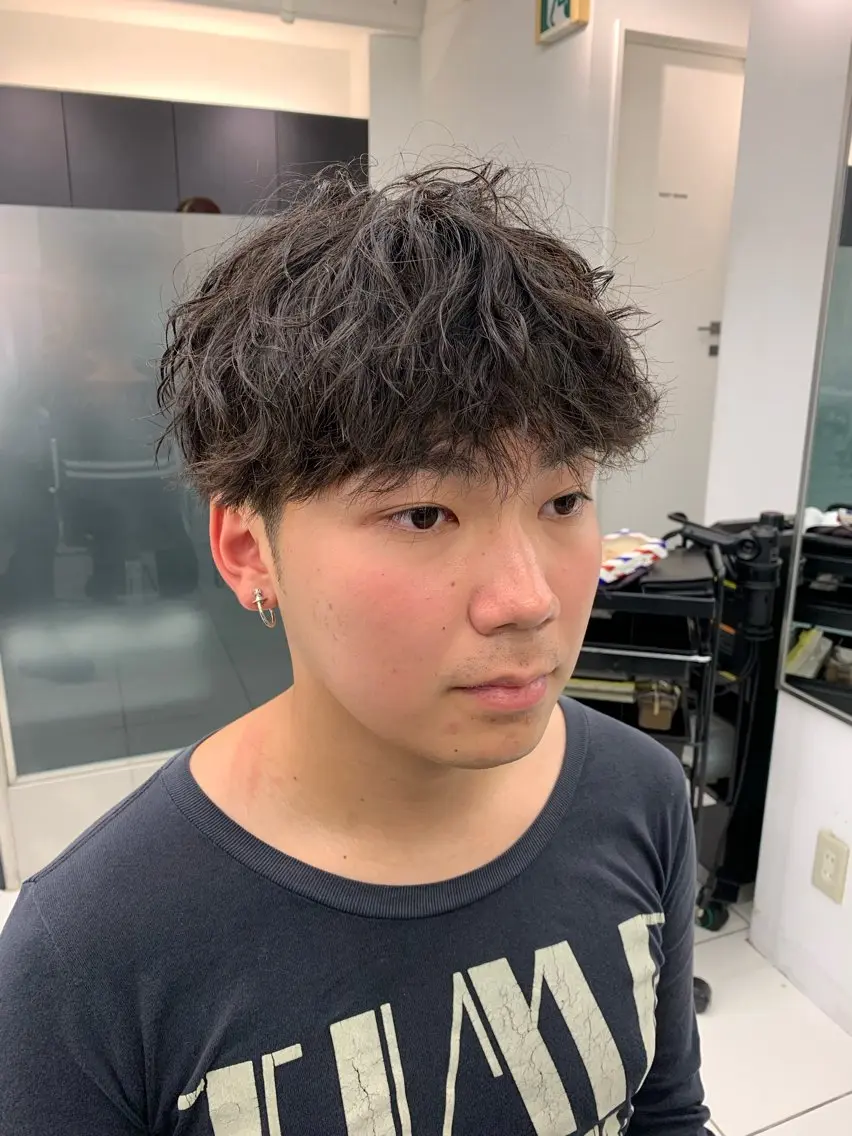 パーマ メンズ メンズ特化フェード パーマ小林裕史のヘアスタイル