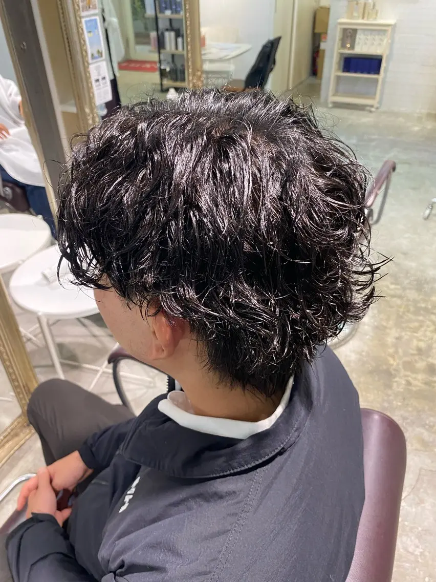 パーマ メンズ カット パーマ パーマ特化/フェザー パーマシャドウ/真生のヘアスタイル