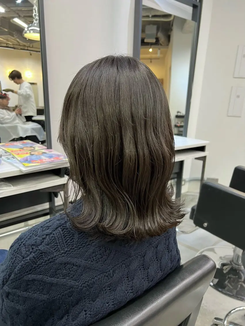 ミディアム カラー 韓国ヘア🇰🇷 YUKINAのヘアスタイル