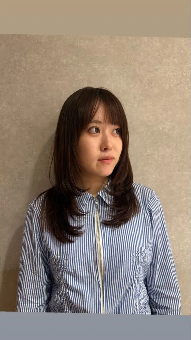 セミロング 💎寒色特化💎 透明感カラーみきのヘアスタイル