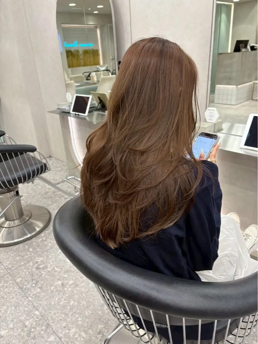 ロング 韓国風ヘア レイヤーカット カット Yuta✂︎ 韓国レイヤー🪽のヘアスタイル