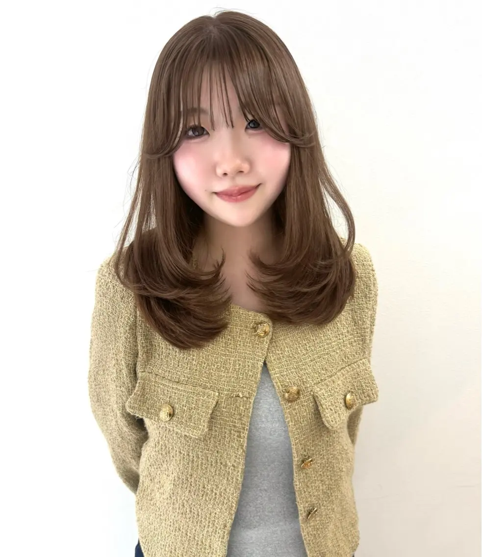 ミディアム ミディアムレイヤー レイヤーカット レイヤーカット🫧 🎀Tomoka🎀のヘアスタイル