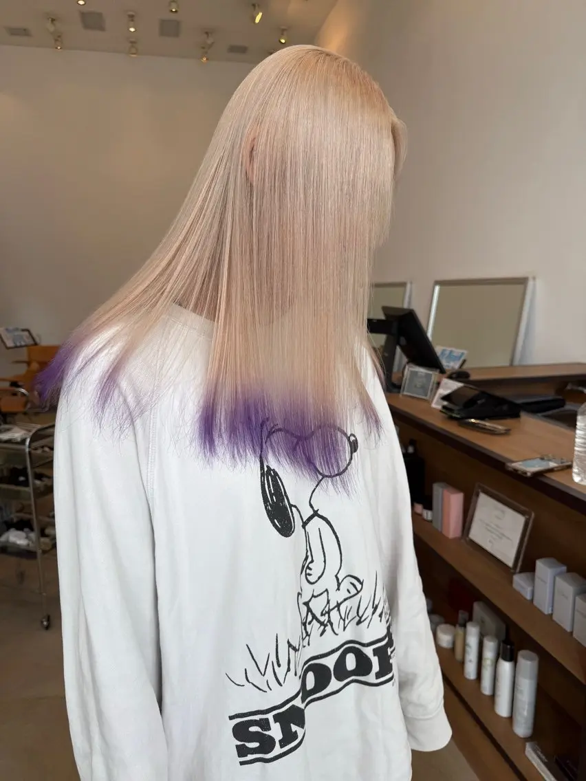 セミロング カラー ヘアカラー KEYMAN MEGUMIのヘアスタイル