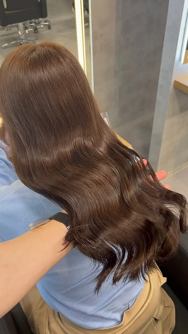 ロング カラー ヘアアレンジ ブリーチ ブラウンカラー 透明感カラー ブリーチなしカラー ヘアカラー ブリーチなしの達人 🌈KAITOのヘアスタイル