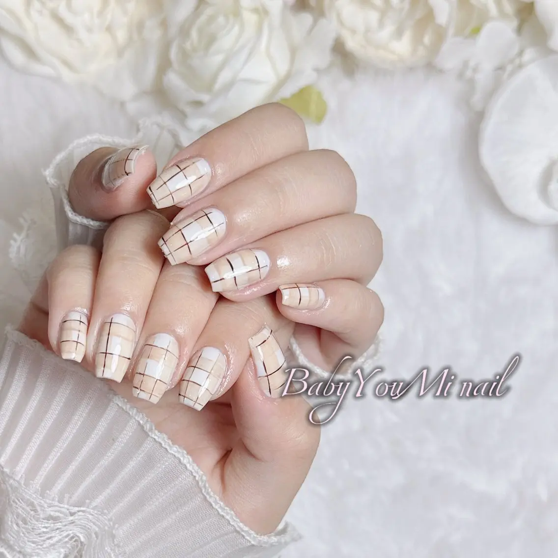 ネイル オーロラネイル チークネイル 成人式 フットネイル フレンチネイル ハンドネイル BabyYouMi nailのネイルデザイン