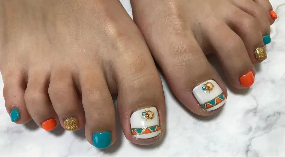ネイル フットネイル Mana‪ ‪·͜· ❤︎‬のネイルデザイン