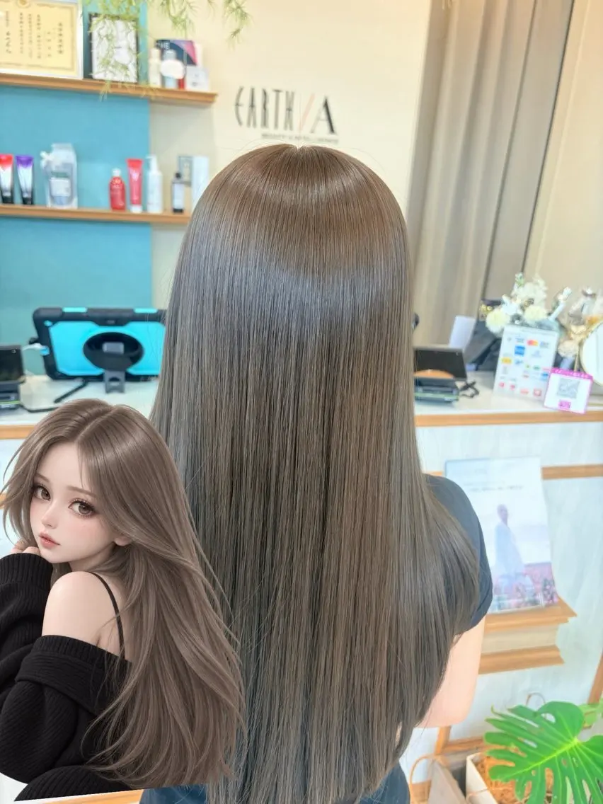 ロング ヘアカラー 艶カラー/髪質改善/ 韓国レイヤー/ふうかのヘアスタイル